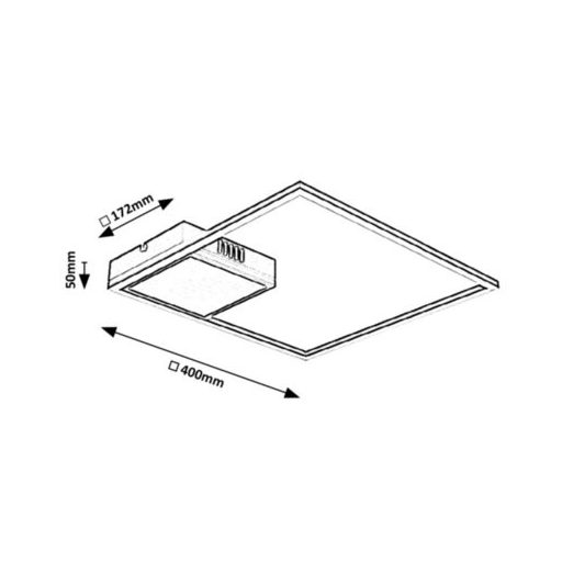 RÁBALUX 5285 SIRIUS  400*400MM 30W 4000K 1900LM KRÓM/FEHÉR  (1301)