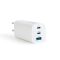 USB hálózati adapter A 2*C 55060 65W  (13402)