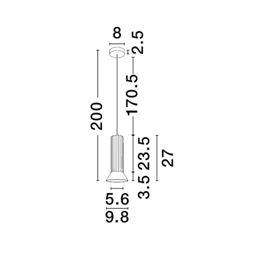 NOVA LUCE LUVIA NL-9011447 FEKETE/SÖTÉTSZÜRKE GU10 BORDÁZOTT  (16326)