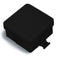 KÖTŐDOBOZ 75*75*36MM IP55 FEKETE 3051-N  (17201)