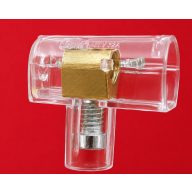   Sorkapocs 4mm 1pólus átlátszó csillárkapocs BM 9924Q  (18353)