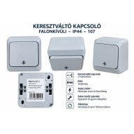 HYDRA 107 SZÜRKE IP44 KERESZT KAPCSOLÓ PDK2.4-107  (21107)