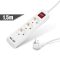 HOSSZABBÍTÓ 3-AS 3*1.5MM 1.5M 2*USB 20221U  (22579)