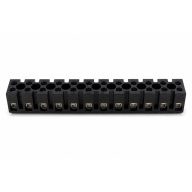 SORKAPOCS 2.5mm 12tagú fekete bakelit K2.5/B/12  (27294)
