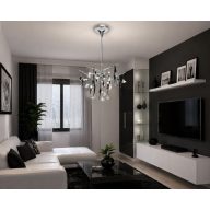   MANTRA 1234 BN FEKETE/KRISTÁLY FÜGGESZTÉK 12V 9*10W  (37680)