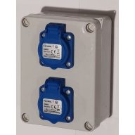 Ipari csatlakozó doboz 2*220V 3064-F IP55 16A  (38513)