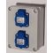 Ipari csatlakozó doboz 2*220V 3064-F IP55 16A  (38513)