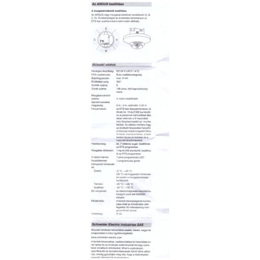 Jelenlétérzékelő ARGUS MTN630819 KNX RENDSZERHEZ  (38908)