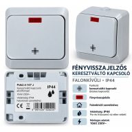   HYDRA 107 JELZŐS SZÜRKE IP44 PDK2.4-107 J KAPCSOLÓ  (41470)