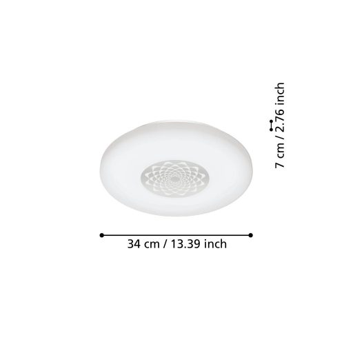 EGLO 900008 CAPASSO-Z CCT 340*70MM SMART 18W 1800LM KEREK  (42340)