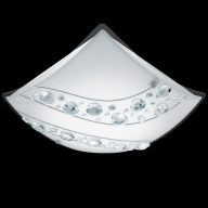   Eglo 95578 NERINI 16W 1500lm 4000k fehér/kristály mennyezeti  (42808)