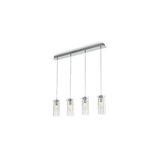 IDEALLUX IGUAZU 4-ES CSILLÁR E14 KRÓM-KRISTÁLYOS