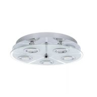   EGLO 13552 CABO LED 5*3W/GU10 MENNYEZETI KRÓM/FEHÉR ÜVEG  (45208)