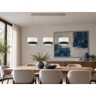 EGLO 39555 SPALTINI 3XE27 FEHÉR-KÉK-EZÜST FÜGGESZTÉK