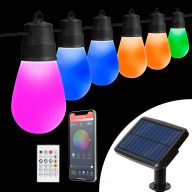 SMART SZOLÁR FÜZÉR 30LED RGB 13M 11747 IP65  (48623)