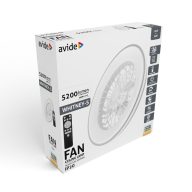   AVIDE WHITNEY-S VENTILÁTOROS LÁMPA AFCLCCT-48-15W-WHS EZÜST  (48639)