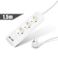HOSSZABBÍTÓ 3-AS 2*USB 1.5M 20201U  (52242)
