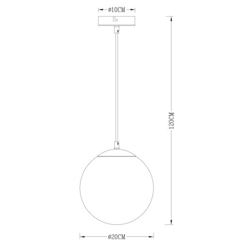 GLOBO 15851 VARUS KRÓM/ÁTLÁTSZÓ E27 FÜGGESZTÉK  (52366)