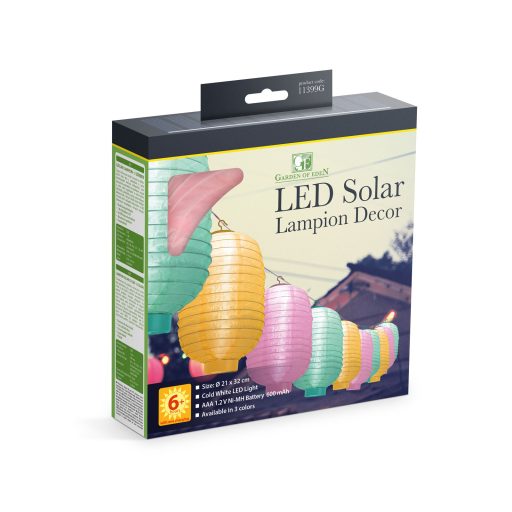 GAMMA 11399G SÁRGA LAMPION IP44 FÜGGESZTÉK SOLAR 210*320MM  (55479)