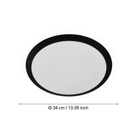 EGLO 99404 COMPETA2 FEKETE/FEHÉR KEREK MENNYEZETI 16W 1900LM