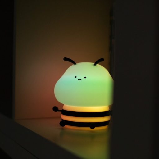 Ecolight éjszakai lámpa méhecskés rgb mw61291 usb 122*122  (56757)