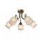 KLAUSEN KL105004 COLUMBINE 5 5*E27 ANTIK BRONZ FÜGGESZTÉK  (5934)