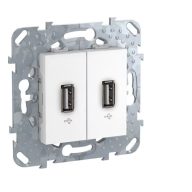UNICA USB DUPLA ALJ FEHÉR MGU5.929.18ZD  (60780)