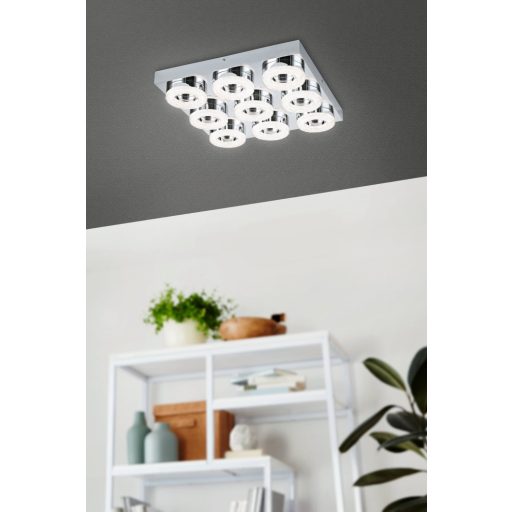 EGLO 95665 FRADELO KRÓM 9X4W 3000K 440x440x70MM 3600LM