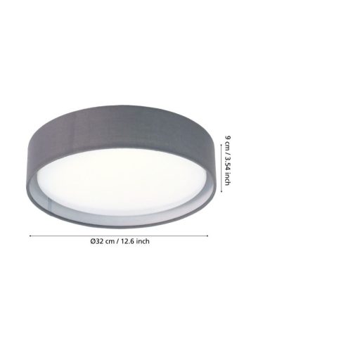 EGLO 31592 PASTERI 11W 3000K 950LM  SZÜRKE SZÖVET 320*90MM  (61700)