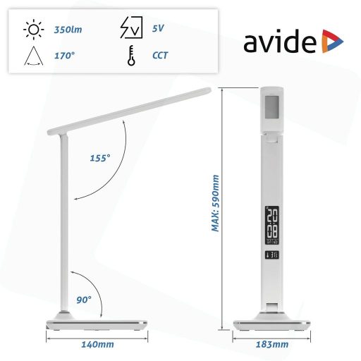 AVIDE ABLDL-OLC-6W-WH FEHÉR ASZTALI LÁMPA
