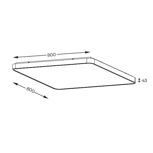 ZUMA ZU-CL12100007-GD SIERRA ARANY 80*80 4000K MENNYEZETI