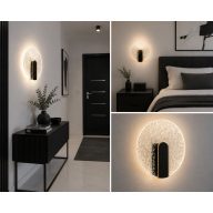 STRÜHM MORIS 04180 FEKETE 6W LED FALILÁMPA  (7654)